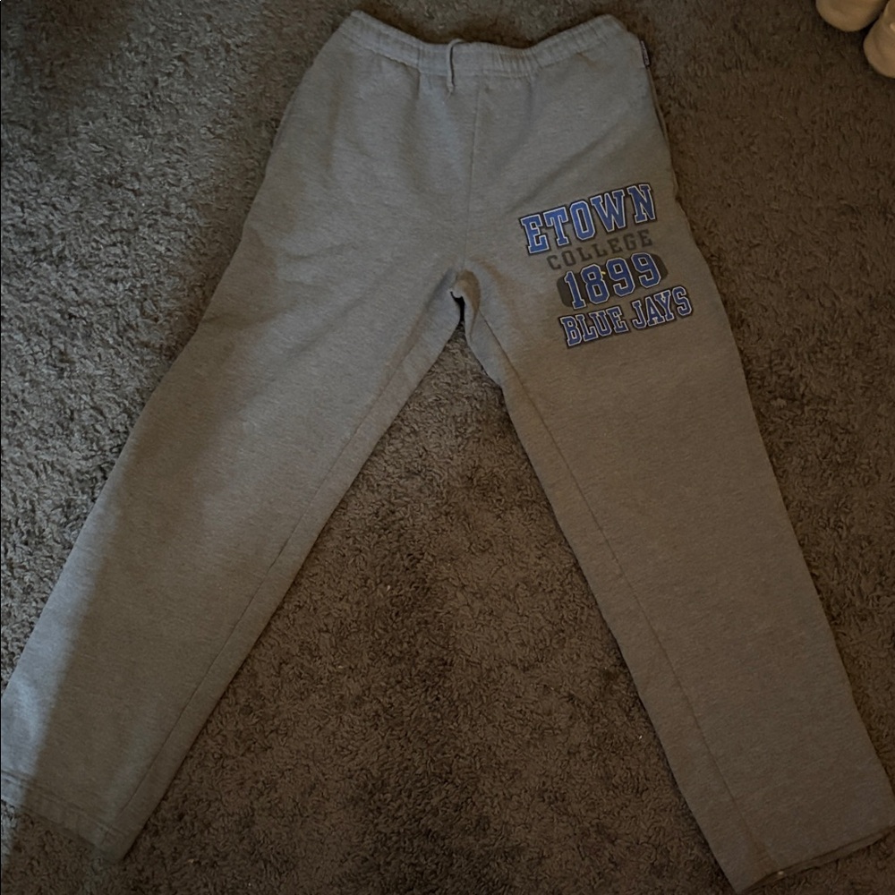 Jansport Gray Sweatpants with Blue College Graphic